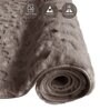 Polyester Solid Machine Made Carpet, 5 X 7 Feet, Brown