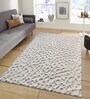 Polyester Solid Machine Made Carpet, 5 x 7 feet, Cream