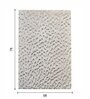 Polyester Solid Machine Made Carpet, 5 X 7 Feet, Cream