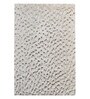 Polyester Solid Machine Made Carpet, 5 X 7 Feet, Cream