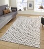 Polyester Solid Machine Made Carpet, 5 X 7 Feet, Cream