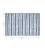 Ashley Blue Polyester Striped 60x40 cm Bath Mat