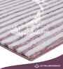 Purple Polyester Striped 60x40 cm Bath Mat