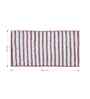 Purple Polyester Striped 60x40 cm Bath Mat
