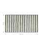 Olive Polyester Striped 60x40 cm Bath Mat