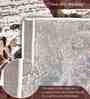 Polypropylene Abstract Machine Made Carpet, 4 X 6 Feet, Beige