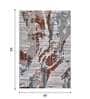 Polypropylene Abstract Machine Made Carpet, 4 X 6 Feet, Beige