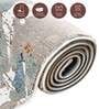 Polypropylene Abstract Machine Made Carpet, 4 X 6 Feet, Beige