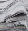 Polypropylene Abstract Machine Made Carpet, 4 X 6 Feet, Blue