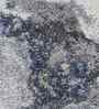 Polypropylene Abstract Machine Made Carpet, 4 X 6 Feet, Blue