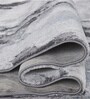 Polypropylene Abstract Machine Made Carpet, 4 x 6 feet, Blue