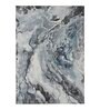 Polypropylene Abstract Machine Made Carpet, 4 X 6 Feet, Blue