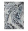Polypropylene Abstract Machine Made Carpet, 4 x 6 feet, Blue