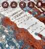 Polypropylene Abstract Machine Made Carpet, 4 x 6 feet, Rust and Cream