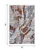 Polypropylene Abstract Machine Made Carpet, 4 x 6 feet, Rust and Cream