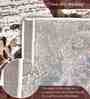 Polypropylene Abstract Machine Made Carpet, 4 x 6 feet, Rust and Cream