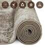 Polypropylene Abstract Machine Made Carpet, 5 X 7 Feet, Beige