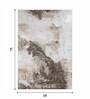 Polypropylene Abstract Machine Made Carpet, 5 x 7 feet, Beige