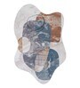Polypropylene Abstract Machine Made Carpet, 5 x 7 feet, Blue