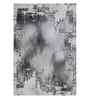 Polypropylene Abstract Machine Made Carpet, 5 X 7 Feet, Grey