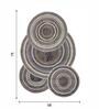 Polypropylene Abstract Machine Made Carpet, 5 X 7 Feet, Cream