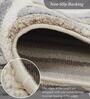 Polypropylene Abstract Machine Made Carpet, 5 X 7 Feet, Cream