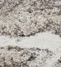 Polypropylene Abstract Machine Made Carpet, 5 x 7 feet, Grey Cream