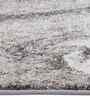 Polypropylene Abstract Machine Made Carpet, 5 X 7 Feet, Grey Cream