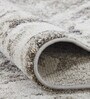 Polypropylene Abstract Machine Made Carpet, 5 X 7 Feet, Grey Cream