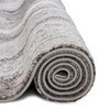 Polypropylene Abstract Machine Made Carpet, 5 x 7 feet, Grey Cream