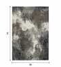 Polypropylene Abstract Machine Made Carpet, 5 X 7 Feet, Grey