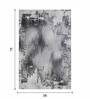 Polypropylene Abstract Machine Made Carpet, 5 X 7 Feet, Grey