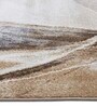 Polypropylene Abstract Machine Made Carpet, 5 x 7 feet, L.Brown and Cream