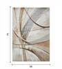 Polypropylene Abstract Machine Made Carpet, 5 X 7 Feet, Light Brown And Cream