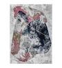 Polypropylene Abstract Machine Made Carpet, 5 x 7 feet, Peach and Blue