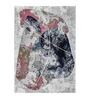 Polypropylene Abstract Machine Made Carpet, 5 X 7 Feet, Peach And Blue