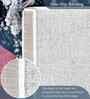 Polypropylene Abstract Machine Made Carpet, 5 x 7 feet, Peach and Blue