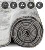 Grey Polypropylene Abstract Machine Made 10 X 14 Feet Carpet