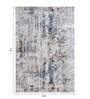Blue Polypropylene Abstract Machine Made 13 X 19 Feet Carpet