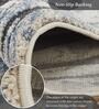 Blue Polypropylene Abstract Machine Made 13 X 19 Feet Carpet