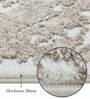 Cream Polypropylene Abstract Machine Made 13 X 19 Feet Carpet