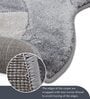 Grey Polypropylene Abstract Machine Made 13 X 19 Feet Carpet