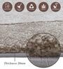 Grey Polypropylene Abstract Machine Made 13 X 19 Feet Carpet