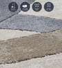 Grey Polypropylene Abstract Machine Made 13 X 19 Feet Carpet