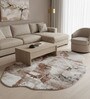 Orange Polypropylene Abstract Machine Made 13 X 19 Feet Carpet