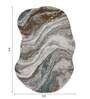 Aqua Cream Polypropylene Abstract Machine Made 17 X 24 Feet Carpet