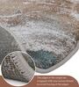 Aqua Cream Polypropylene Abstract Machine Made 17 X 24 Feet Carpet
