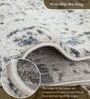 Blue Polypropylene Abstract Machine Made 17 X 24 Feet Carpet