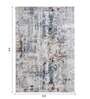 Blue Polypropylene Abstract Machine Made 17 X 24 Feet Carpet