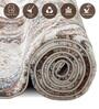 Cream Polypropylene Abstract Machine Made 17 X 24 Feet Carpet